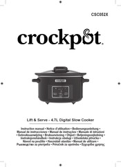 crockpot CSC052X Manual De Instrucciones