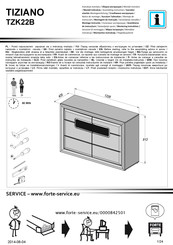 Forte TIZIANO TZK22B Instrucciones De Montaje