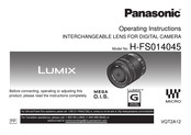 Panasonic LUMIX H-FS014045 Manual Del Usuario