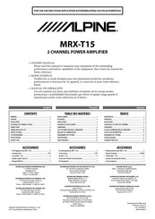 Alpine MRX-T15 Manual De Operación