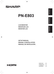 Sharp PN-E803 Manual De Instalación