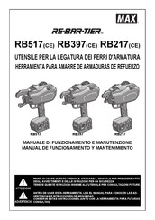 Max RE-BAR-TIER RB217 Manual De Funcionamiento Y Mantenimiento