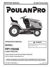 Poulan Pro PP175H46 Manual Del Operador