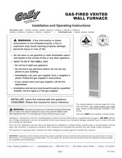 COZY W505G-7 Instrucciones De Instalación Y Funcionamiento