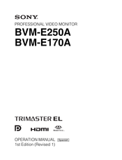 Sony TRIMASTER EL BVM-E170A Manual Del Usuario