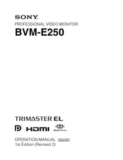 Sony TRIMASTER EL BVM-E250 Manual Del Usuario