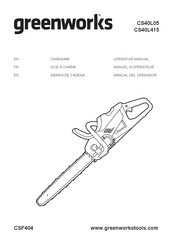 GreenWorks CS40L05 Manual De Instrucciones