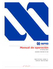 Nipro RO MEDICAL-BASIC Manual De Operación