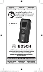 Bosch GLM100-23 Instrucciones De Funcionamiento Y Seguridad