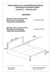 Balla Butor SAPORI AH-384.05.00.00 Instrucciones De Montaje