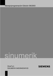 Siemens SINUMERIK 840D powerline Manual