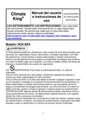 Climate King HCK-BX5 Manual Del Usuario E Instrucciones De Uso