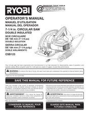 Ryobi CSB123 Manual Del Operador