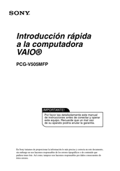 Sony VAIO PCG-V505MFP Manual De Instrucciones