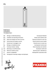 Franke F5ST2022 Instrucciones De Montaje Y Servicio