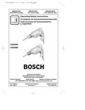 Bosch 1005VSR Instrucciones De Funcionamiento Y Seguridad