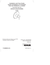 Kohler K-T8982 Guía De Instalación Y Cuidado