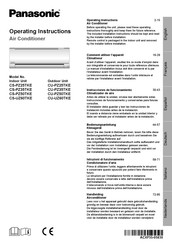 Panasonic CU-UZ60TKE Instrucciones De Funcionamiento