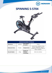 Monark SPINNING S-5704 Manual De Usuario