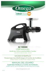 Omega COLD PRESS 365 NC1000MB Manual Del Usuario