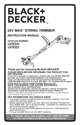 Black and Decker LSTE523 Manual De Instrucciones