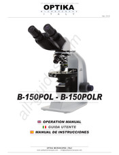 OPTIKA MICROSCOPES B-150POL Manual De Instrucciones