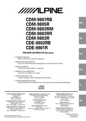 Alpine CDM-9805R Manual De Operación