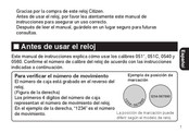 Citizen 0569 Manual De Instrucciones