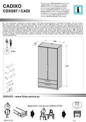 Forte CADIXO CADI Instrucciones De Montaje