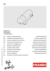 Franke F5EM1015 Instrucciones De Montaje Y Servicio