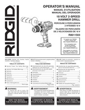 RIDGID R8611503 Manual Del Operador