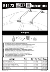 Yakima K1173 Instrucciones