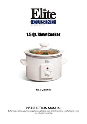 Elite Cuisine MST-250XW Manual De Instrucciones