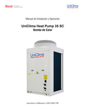 RECAL UniClima Heat Pump 35 SC Manual De Instalación Y Operación