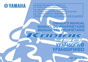 Yamaha YFM450FWBD Manual Del Propietário