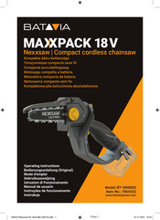 Batavia MAXXPACK BT-NXS005 Manual De Usuario