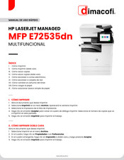HP LASERJET E72535dn Manual De Uso Rápido