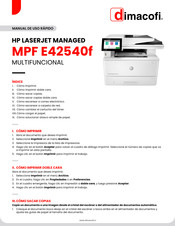 HP LASERJET MANAGED MPF E42540f Manual De Uso Rápido