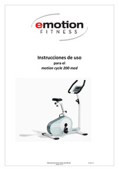 Emotion Fitness motion cycle 200 med Instrucciones De Uso