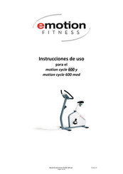 Emotion Fitness motion cycle 600 med Instrucciones De Uso