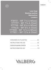 Valberg WF 714 A W566C Instrucciones De Uso