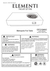 ELEMENTI OFG104NG Manual Del Propietário