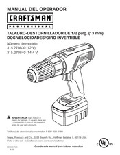 Craftsman professional 315.270840 Manual Del Operador