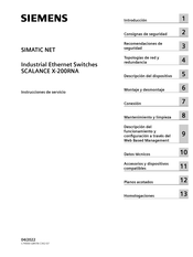 Siemens SIMATIC NET SCALANCE X-200RNA Instrucciones De Servicio