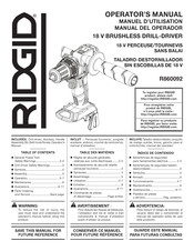 RIDGID R860092 Manual Del Operador