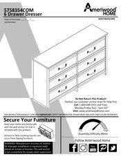 Ameriwood HOME 6 Drawer Dresser 5758354COM Manual De Instrucciones