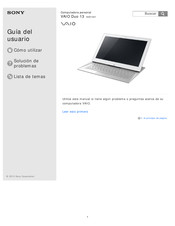 Sony VAIO Duo 13 Guia Del Usuario