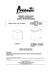 Avanti CF10006WE Manual De Instrucciones