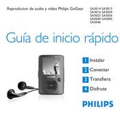 Philips GoGear SA3025 Guia De Inicio Rapido