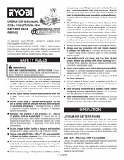 Ryobi PBP002 Manual Del Operador